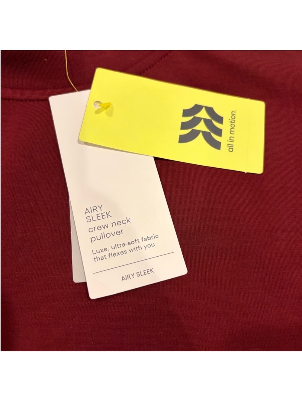 Women's Airy Sleek Lace Trim Crewneck Sweatshirt - All In Motion new π - Picture 2 of 7